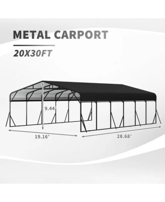  Carport Canopy 20'X30' Heavy Duty Steel Roof, Reinforced Frame Car Tent