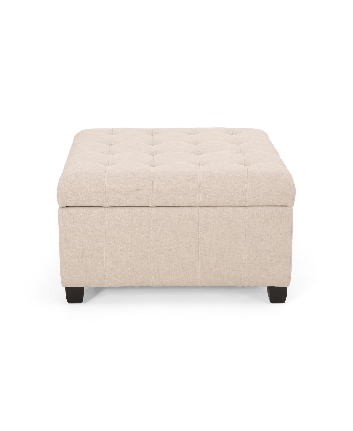 Streamdale Furniture Upholstered Tufted Fabric Storage Ottoman