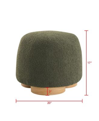 Fully Assembled Teddy Fabric Ottoman Footstool