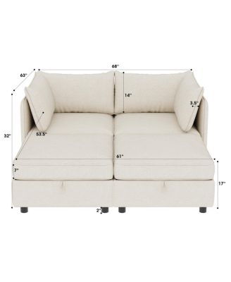  Love Seat Couch with Storage for Small Spaces