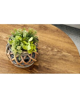 Natural Wood Grain MDF Round Coffee Table