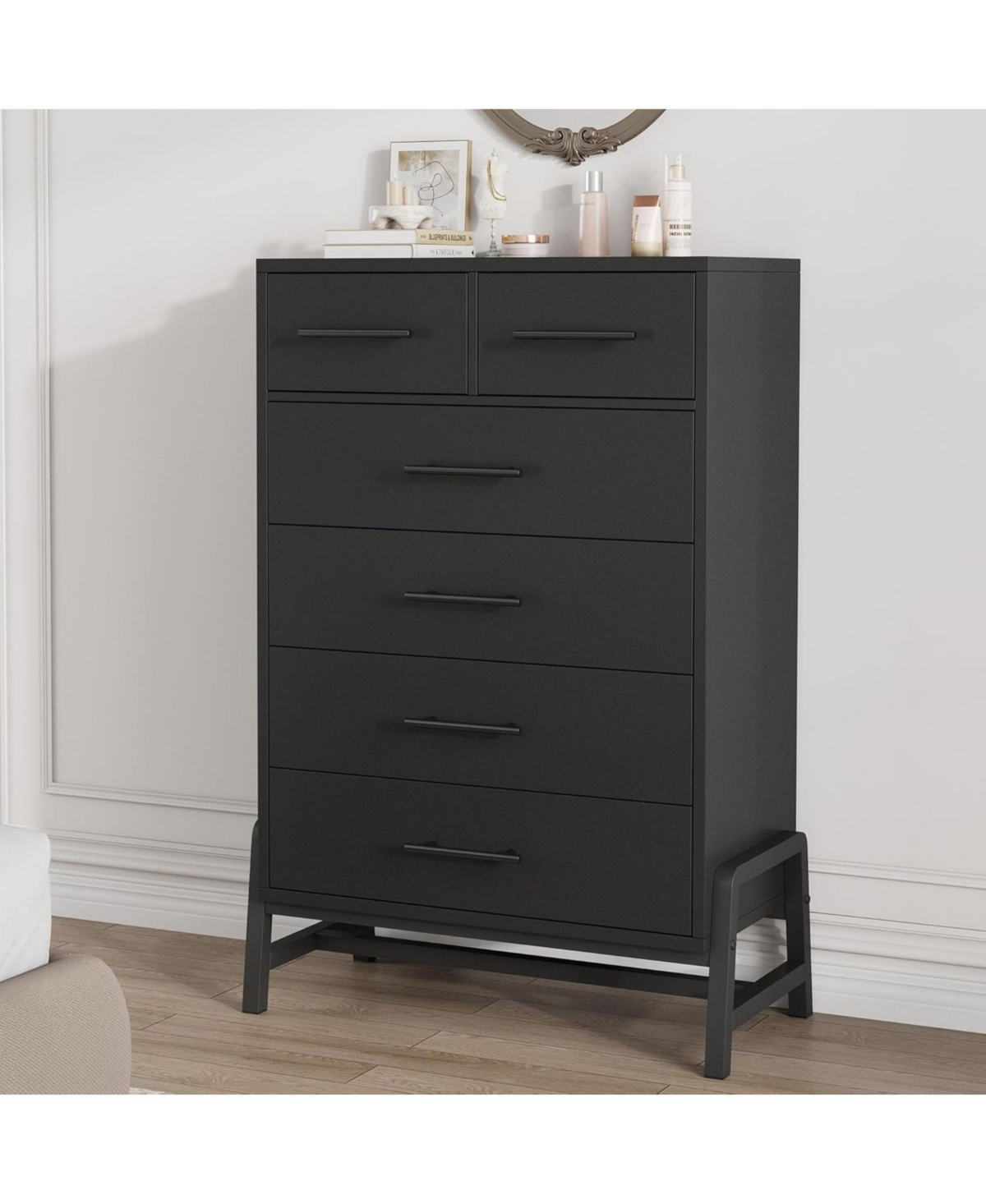 gaomon 6 Dresser for Bedroom, Freestanding 46.6 in Tall Drawer Dresser with Storage, Wooden Closet Storage Chest for Living Room, Bedroom, Entryway
