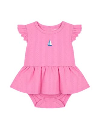 Baby Girls' Short-Sleeve Bodysuit with Rattle, 2-Piece Set