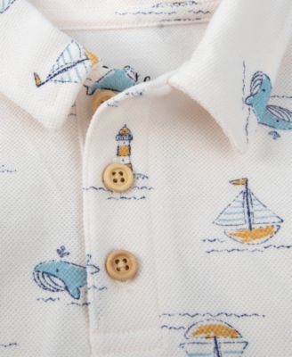 Baby Boys' Coastal Polo Twill Top and Shorts, 2-Piece Set