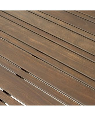 Rustic Acacia Wood Outdoor Coffee Table