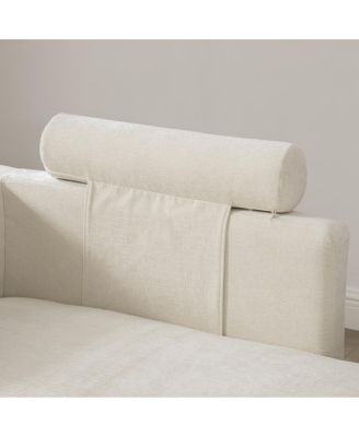  Chenille Double-Seater Sofa with Pillows