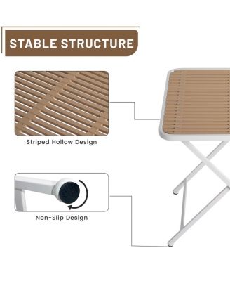 4pcs Warm Stackable Armchair with Folding Table