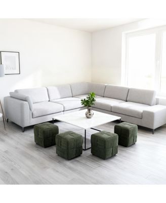 Soft Corduroy Ottoman Footrest.