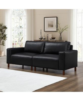 Luxury Two Pieces Sofa & Loveseat, Faux Leather Couch