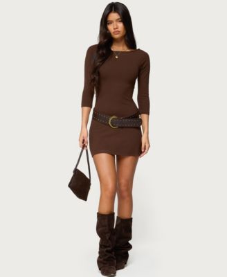 Women's Jadey Boat Neck Mini Dress