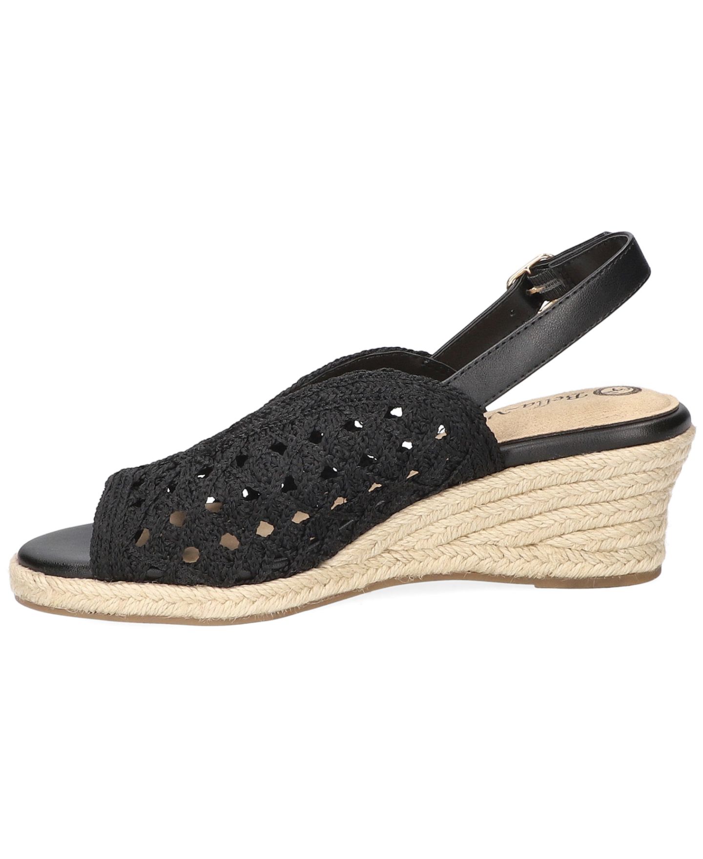Женские сандалии Bella Vita Bethany Espadrille Wedge, цвет: Чёрный — фото 7