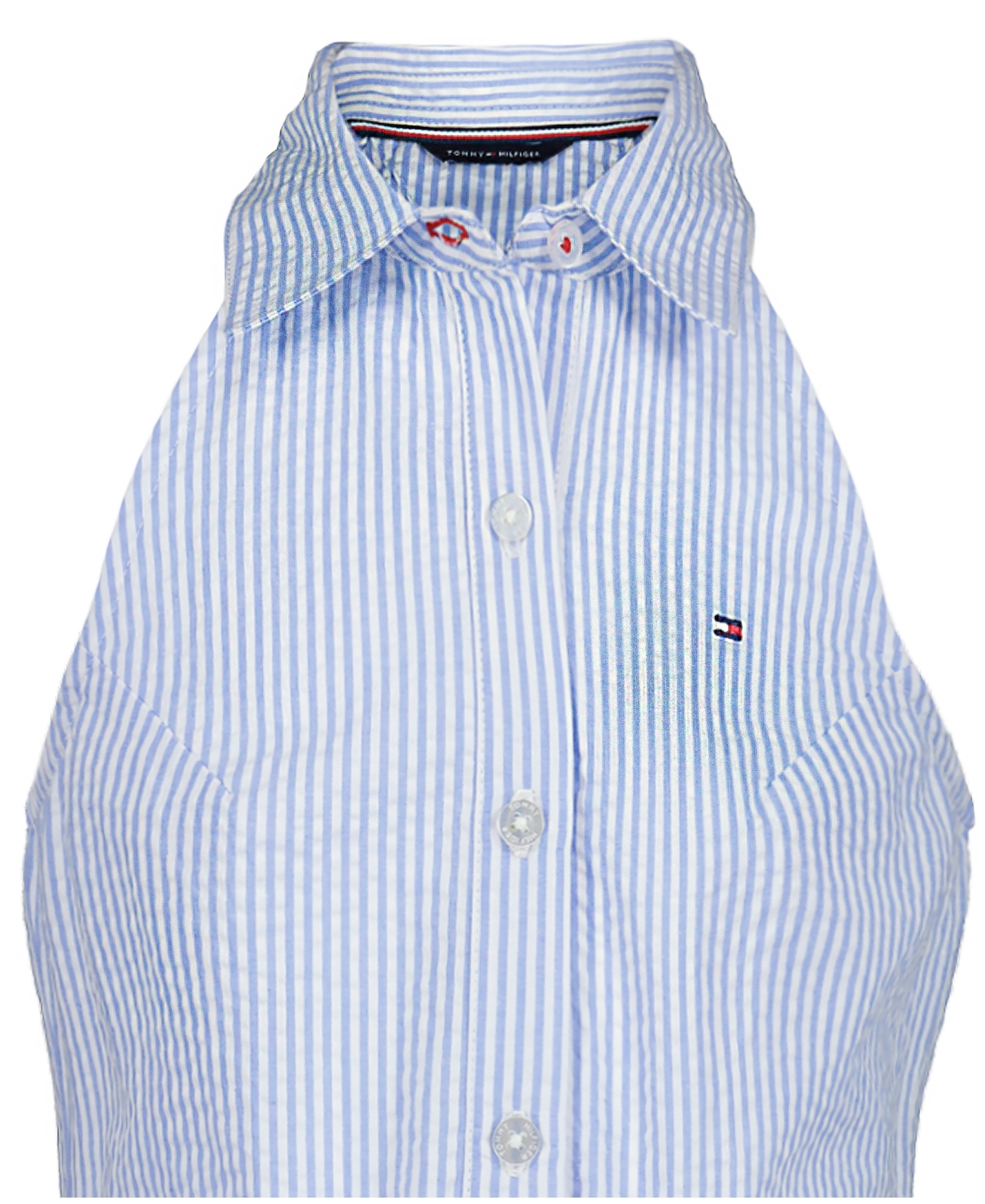 Tommy Hilfiger Girls' 7-16 Ithica Stripe Halter Dress