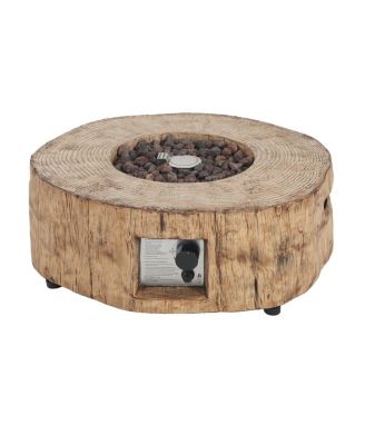  Patio Propane Fire Pit, 30,000 BTU, Wood Pattern