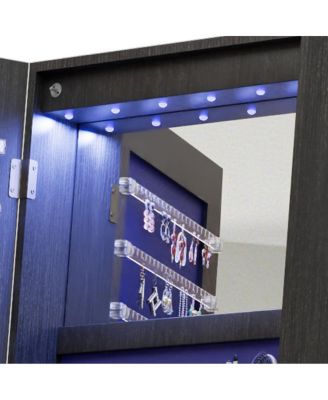 Streamdale 360° Swivel Jewelry Cabinet with Full Length Mirror,