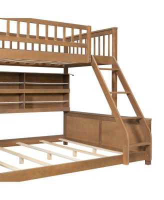 Streamdale Twin XL over Queen Bunk Bed with Shelving, Lights & Pegboard