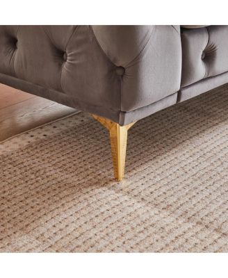 61.25" Deluxe Velvet Sofa with Chesterfield Tufted Buttons & 2 Pillows