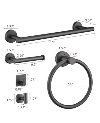 14 Pieces Wall-Mounted Bathroom Hardware Accessory Set, Stainless Steel Towel Bar Set for Bathroom, Kitchens and Bedroom