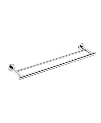 23.6" Stainless Steel Wall Mounted Towel Bar, Double Bath Towel Bar for Bathroom, Kitchen and Bedroom - Chrome