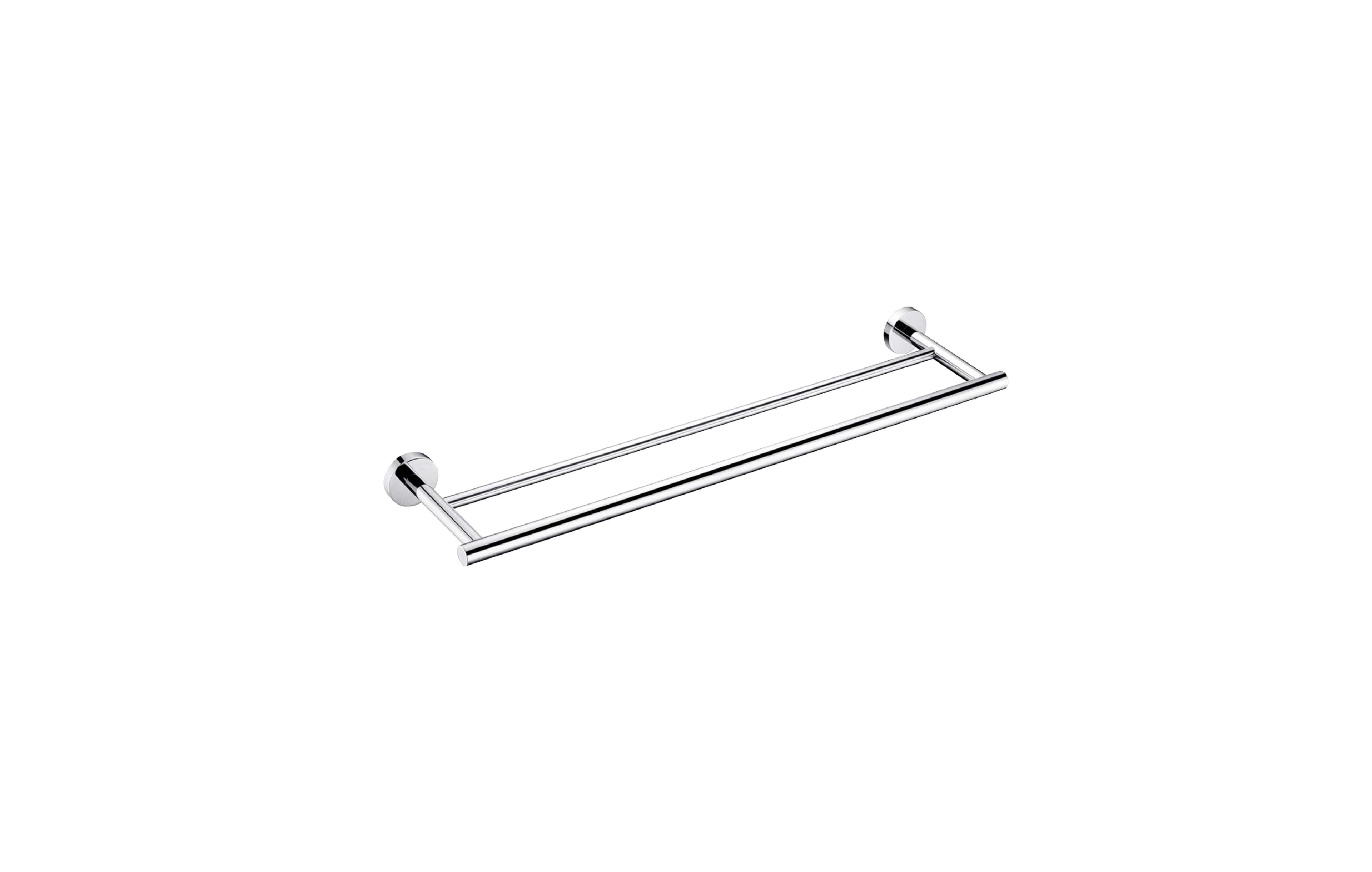 Rainsken 23.6" Stainless Steel Wall Mounted Towel Bar, Double Bath Towel Bar for Bathroom