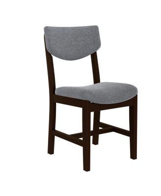 Rustic Farmhouse 4-Piece Dining Chair Set with Fabric Cushion