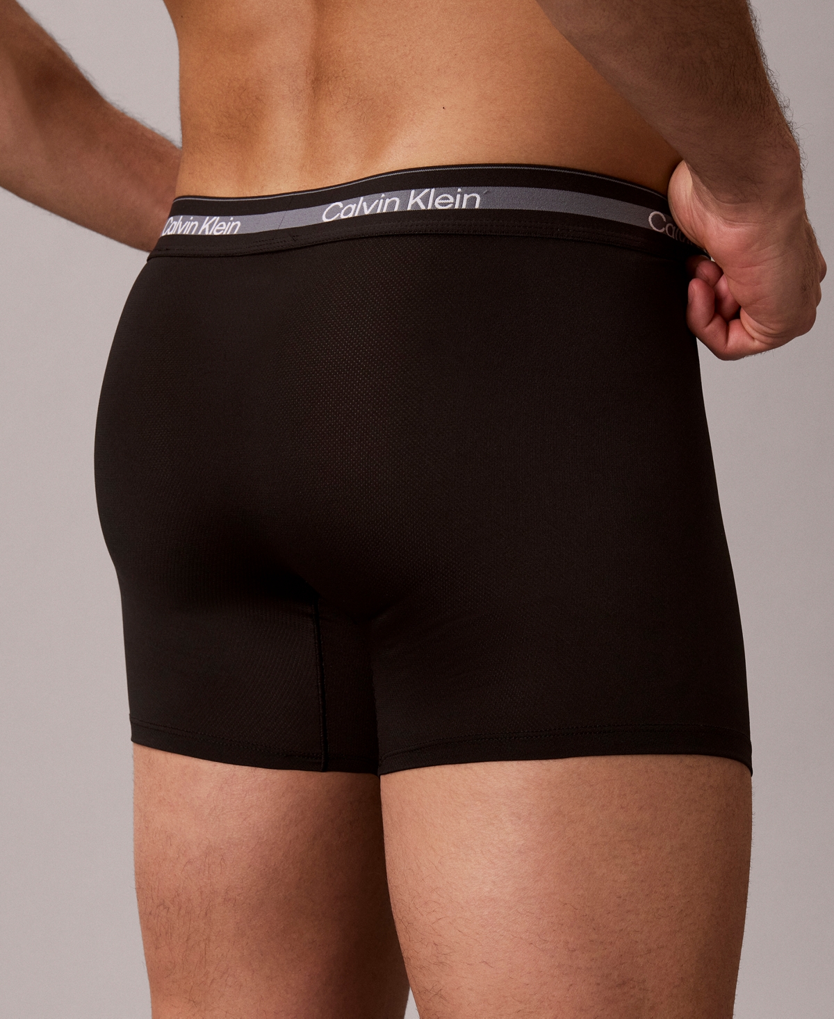 Calvin Klein Men's Stitch-Free Waistband Long Boxer Briefs, 3-Pack