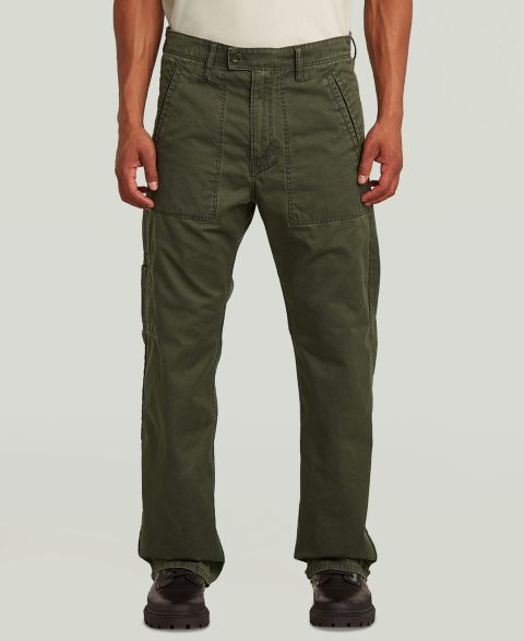 Мужские брюки G-Star Raw Reversible Relaxed Straight Chino, цвет: Оливковый