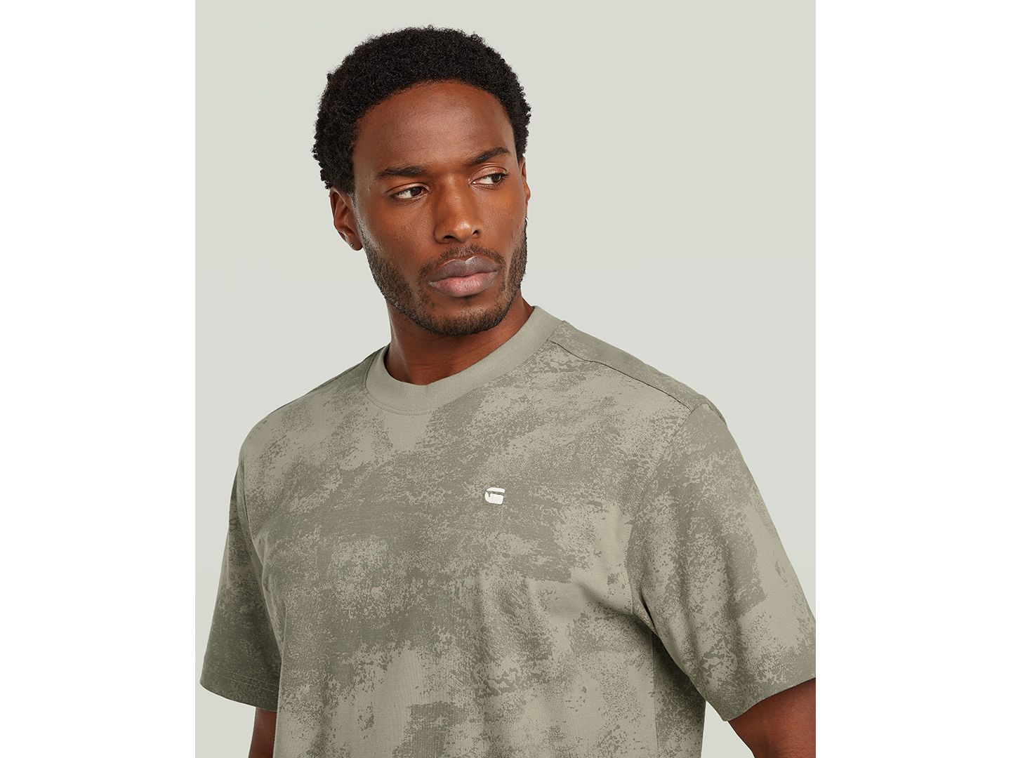 Мужская футболка G-Star Raw All-Over Print Short-Sleeve, цвет: Elephant Skin Archival Texture — фото 3