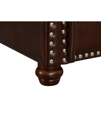 Classic Living Room Nails Sofa Faux Leather