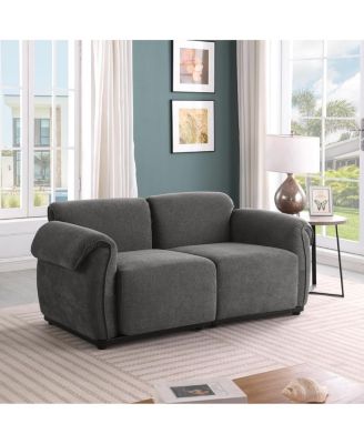 Chenille Modular Sofa with Iron Frame (68.5" L)