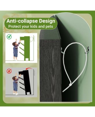 Freestanding Fluted Entryway Shoe Cabinet - 3 Flip Doors + 1 Drawer Storage Organizer