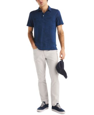 Men's Short-Sleeve Camo Jacquard Golf Polo Shirt