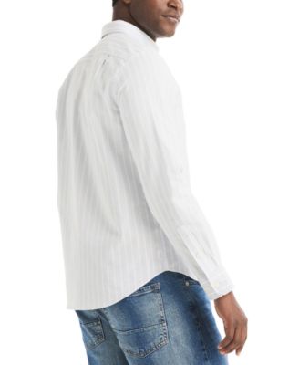 Men's Long-Sleeve Stretch Oxford Strip Shirt