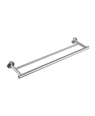 23.6" Stainless Steel Wall Mounted Towel Bar, Double Bath Towel Bar for Bathroom, Kitchen and Bedroom - Brushed Nickel