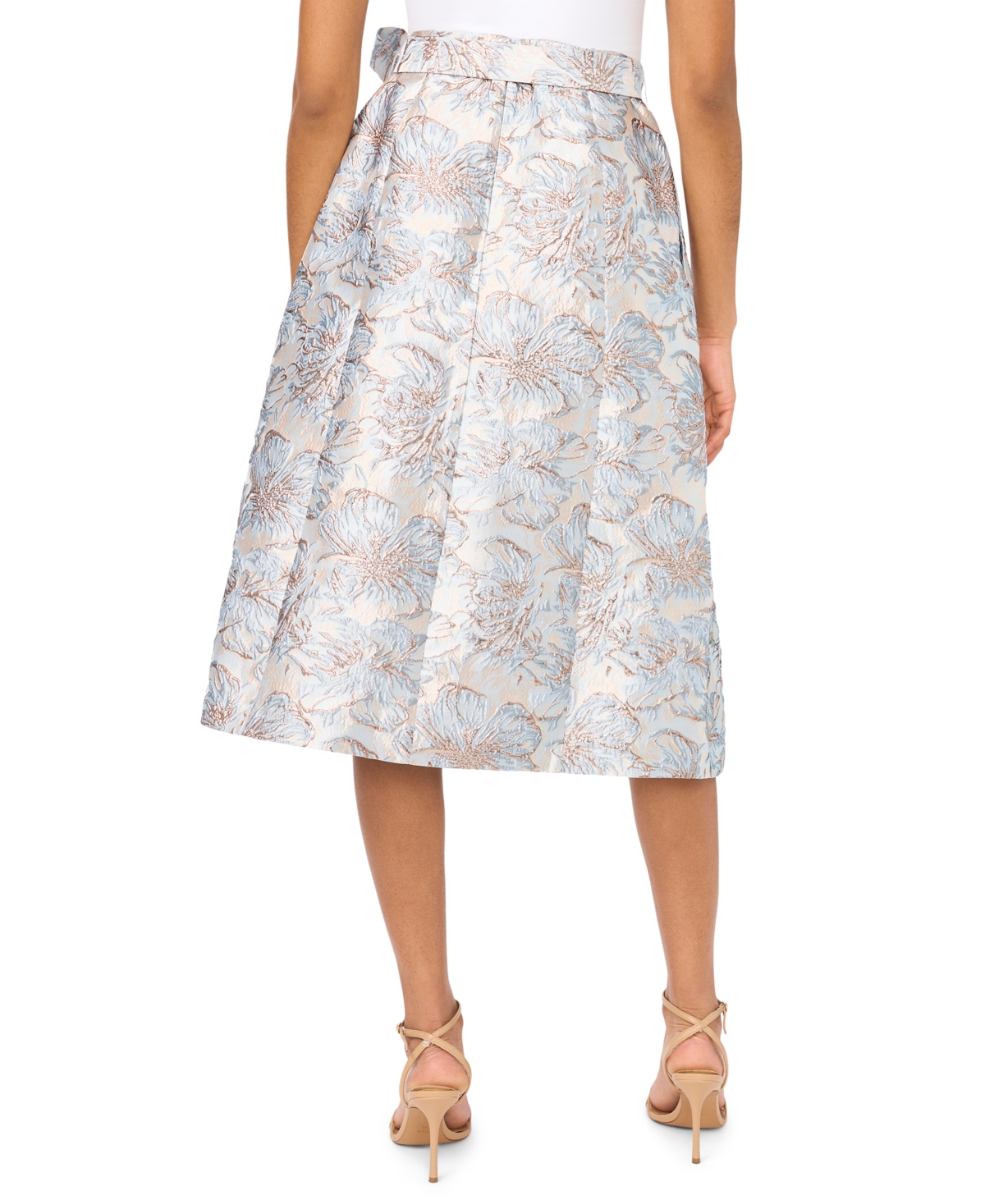 Msk Women's Jacquard A-Line Midi Skirt