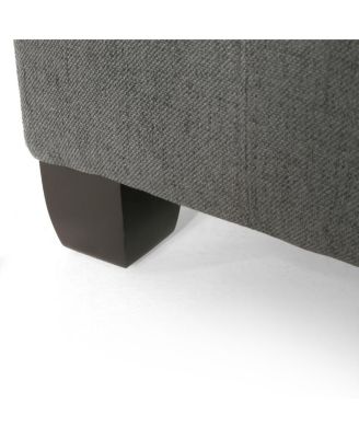 Upholstered Tufted Fabric Storage Ottoman