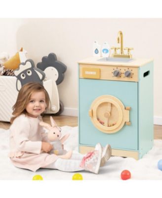 Pretend Play Washing Machine Toy for Kids with Detergent