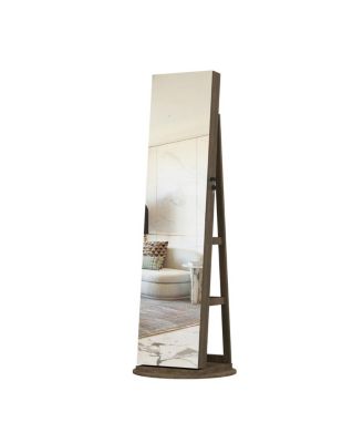 360° Swivel Jewelry Cabinet with Full Length Mirror