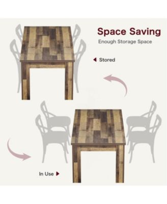 63 Inch Dining Table for 4-6 Farmhouse Dinner for 4 Dinner Table Kitchen with Large Tabletop Rectangular Dining Room