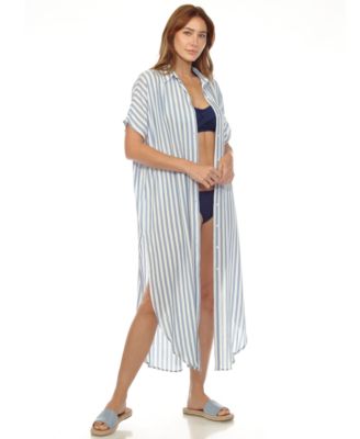 Women's Button-Down Maxi Dress Cover-Up 