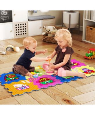8-Piece Interlocking Baby Floor Puzzle Tiles with Numbers