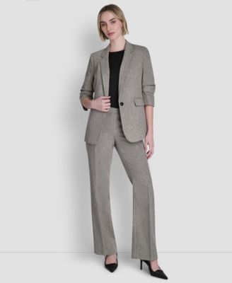 Petite Notch Collar One Button Jacket