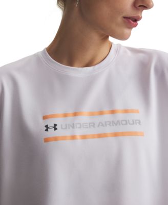 Women's Branded Crew Neck Crop Top