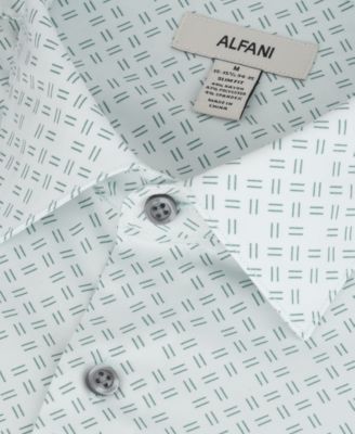 Men's Slim-Fit Geometric Print Dress Shirt