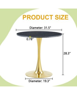 Streamdale Space-Saving Round Dining Table for Small Apartments