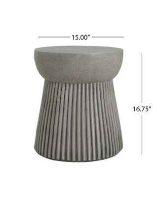 Hourglass Outdoor Side Table with Striped Base