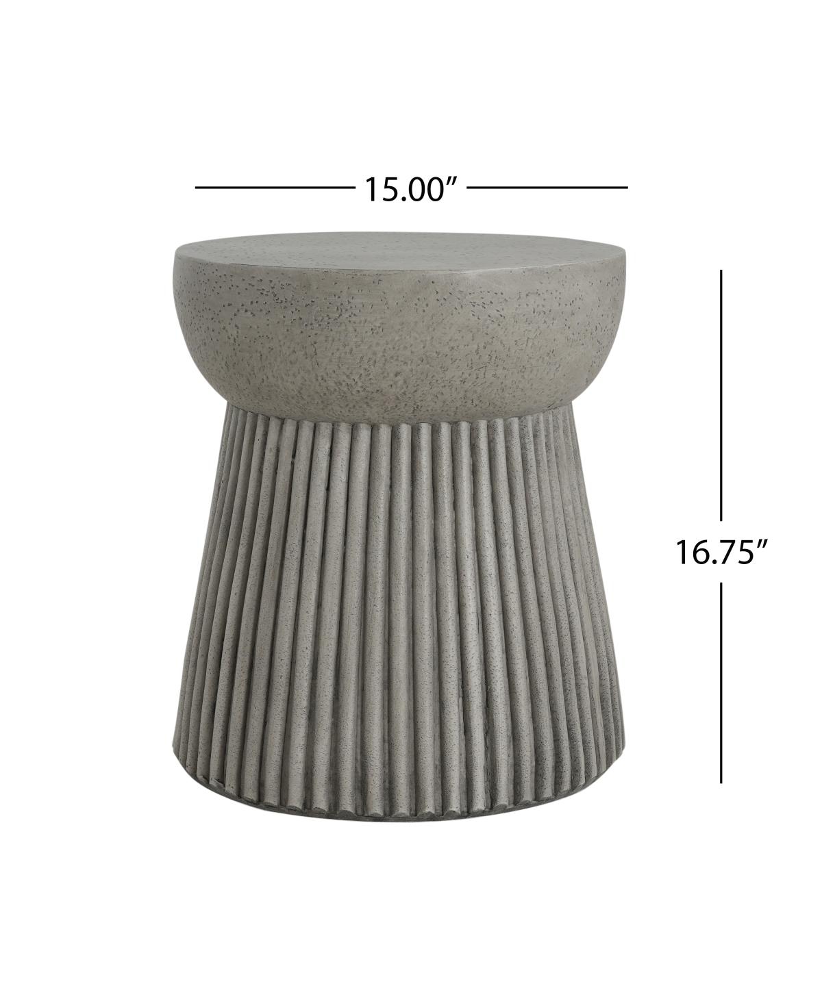 Streamdale Furniture Hourglass Outdoor Side Table with Striped Base