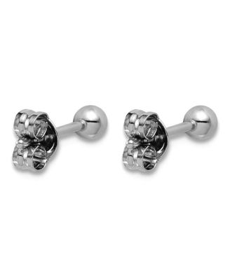 Solid 950 Platinum Classic Ball Stud Earrings 3mm -6mm 3x3mm Wide Ball Earring