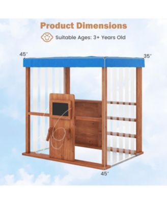 Kids Gas Station Playhouse with Refueling Guns for Ages 3