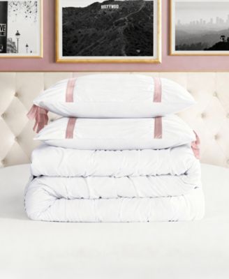 Amelie Velvet Bows Ruched 3-Pc. Comforter Set, Full/Queen