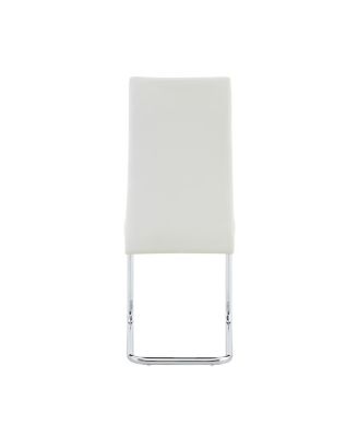 Streamdale 4-Pack PU Upholstered Dining Chairs with Chrome Legs